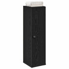 Bathroom cabinet with toilet roll holder 20.5x22x72 cm black