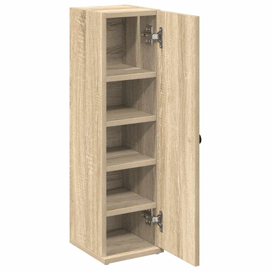 Badkamerkast met rolhouder 20,5x22x72 cm sonoma eikenkleurig