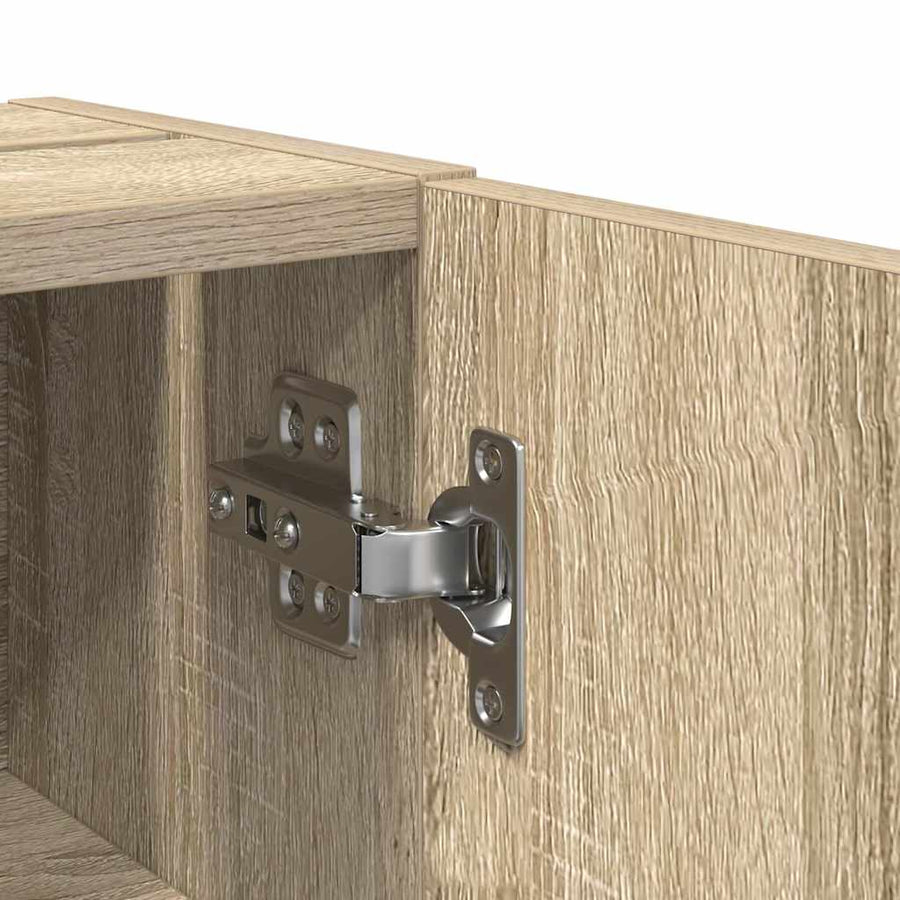 Badkamerkast met rolhouder 20,5x22x72 cm sonoma eikenkleurig