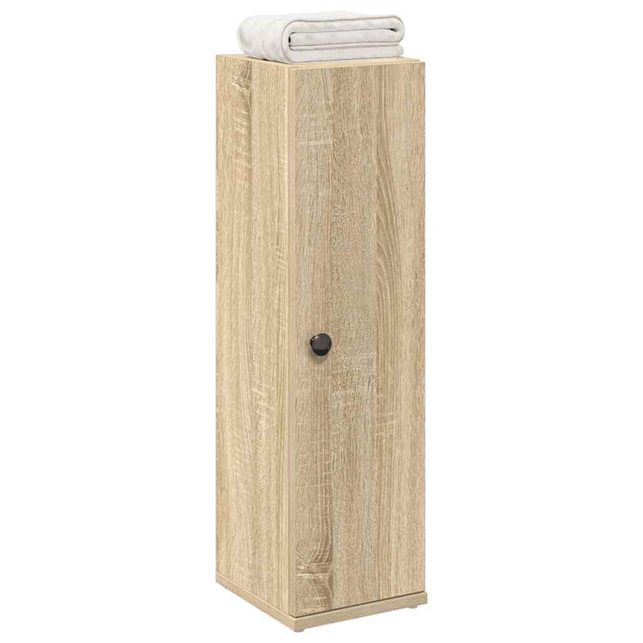 Badkamerkast met rolhouder 20,5x22x72 cm sonoma eikenkleurig