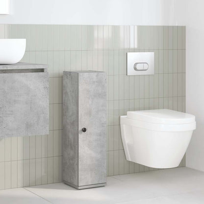 Badkamerkast met rolhouder 20,5x22x72 cm betongrijs