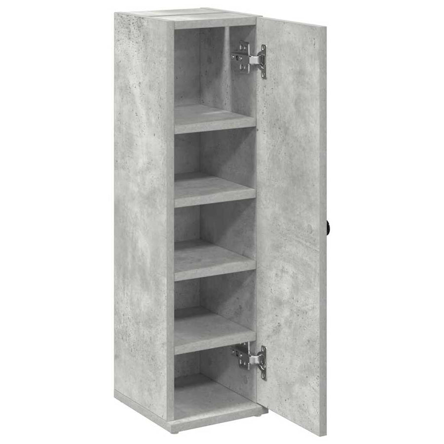 Badkamerkast met rolhouder 20,5x22x72 cm betongrijs