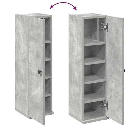 Badkamerkast met rolhouder 20,5x22x72 cm betongrijs