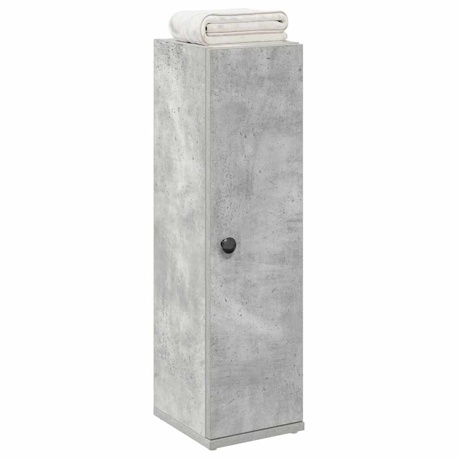 Badkamerkast met rolhouder 20,5x22x72 cm betongrijs