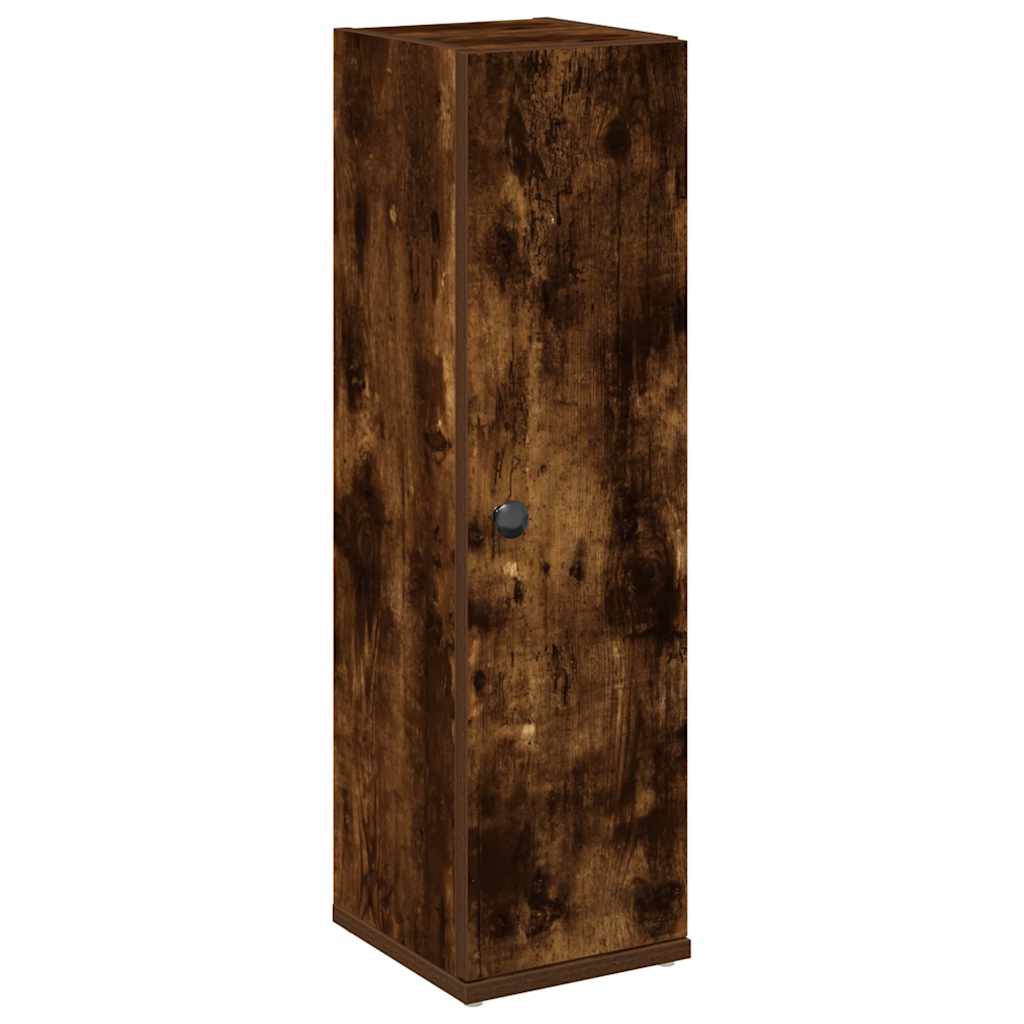 Badkamerkast met rolhouder 20,5x22x72 cm gerookt eikenkleurig
