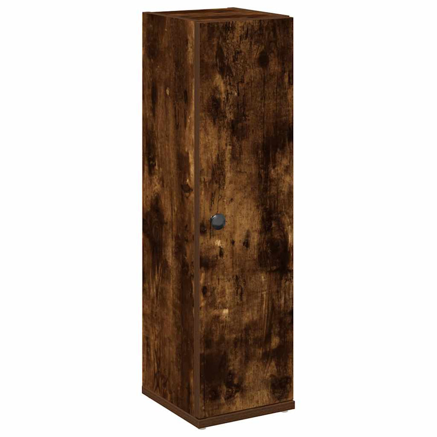 Badkamerkast met rolhouder 20,5x22x72 cm gerookt eikenkleurig