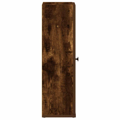 Badkamerkast met rolhouder 20,5x22x72 cm gerookt eikenkleurig