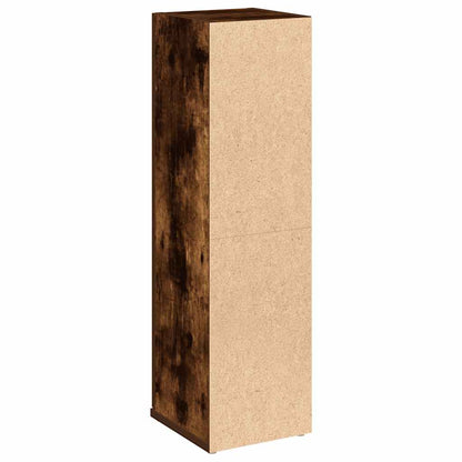 Badkamerkast met rolhouder 20,5x22x72 cm gerookt eikenkleurig