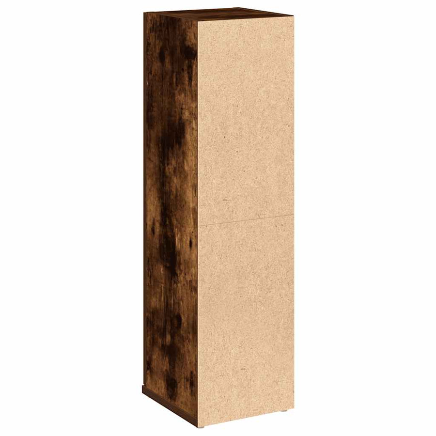 Badkamerkast met rolhouder 20,5x22x72 cm gerookt eikenkleurig