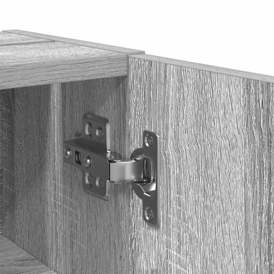 Badkamerkast met rolhouder 20,5x22x72 cm grijs sonoma eiken