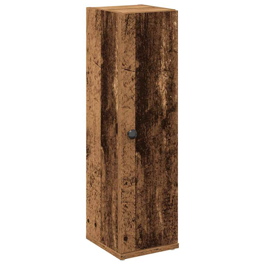 Badkamerkast met rolhouder 20,5x22x72 cm oud houtkleurig