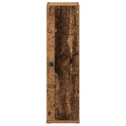 Badkamerkast met rolhouder 20,5x22x72 cm oud houtkleurig