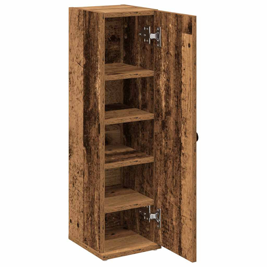 Badkamerkast met rolhouder 20,5x22x72 cm oud houtkleurig