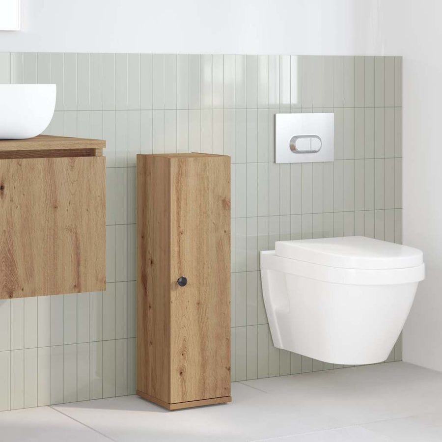 Badkamerkast Met Rolhouder 20,5X22X72 Cm Artisanaal Eikenkleur artisanaal eikenkleurig