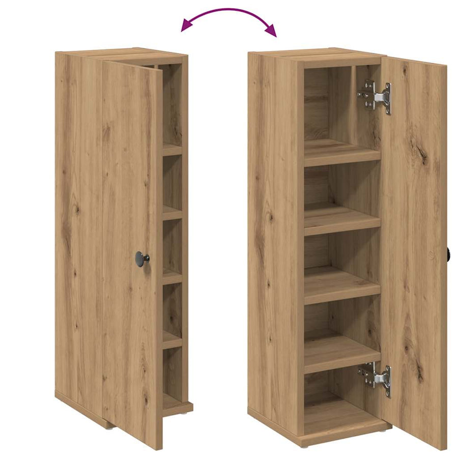 Badkamerkast Met Rolhouder 20,5X22X72 Cm Artisanaal Eikenkleur artisanaal eikenkleurig