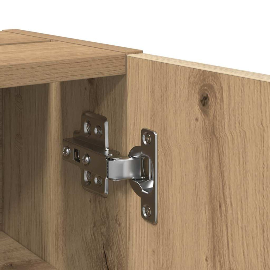 Badkamerkast Met Rolhouder 20,5X22X72 Cm Artisanaal Eikenkleur artisanaal eikenkleurig