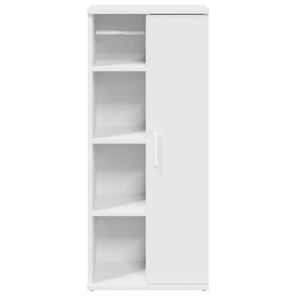 Badkamerkast met rolhouder 39x22x90 cm wit