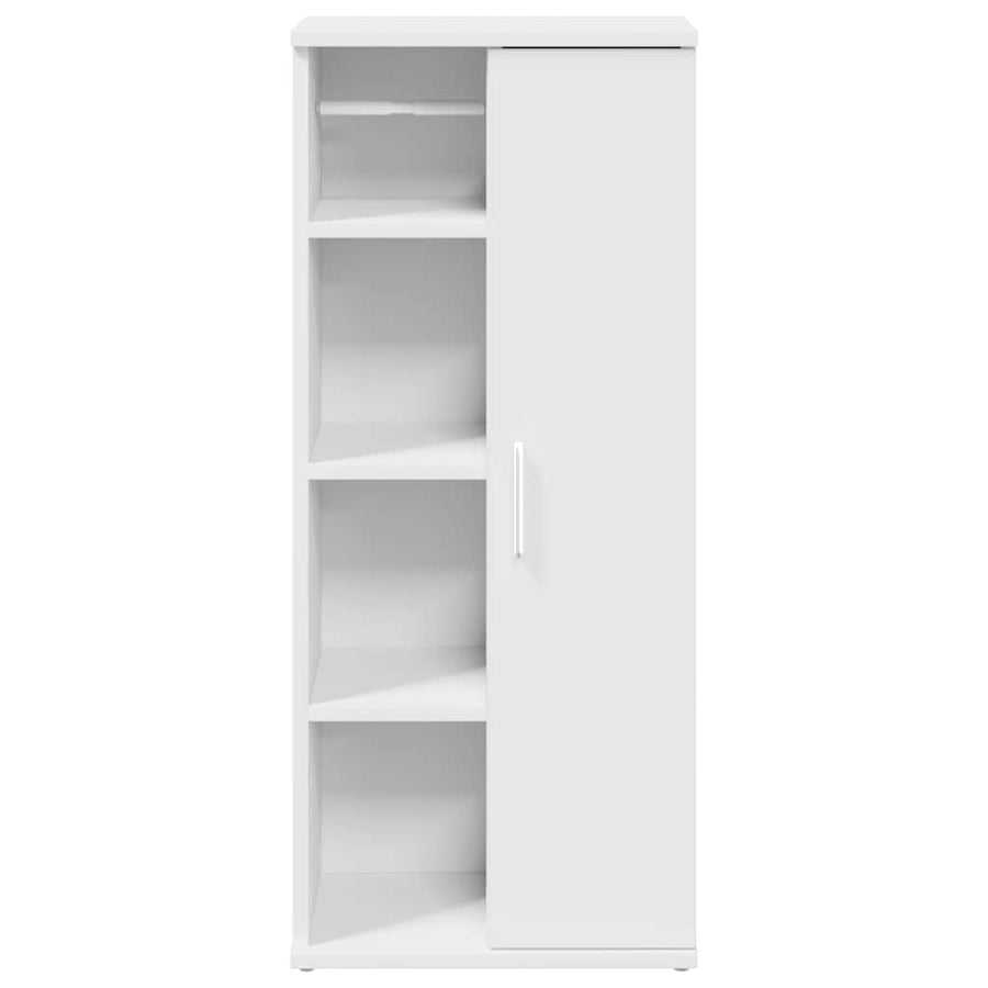Badkamerkast met rolhouder 39x22x90 cm wit