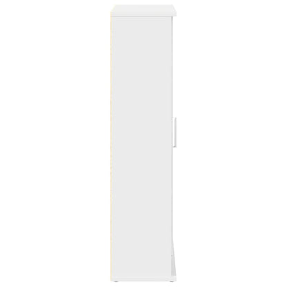 Badkamerkast met rolhouder 39x22x90 cm wit