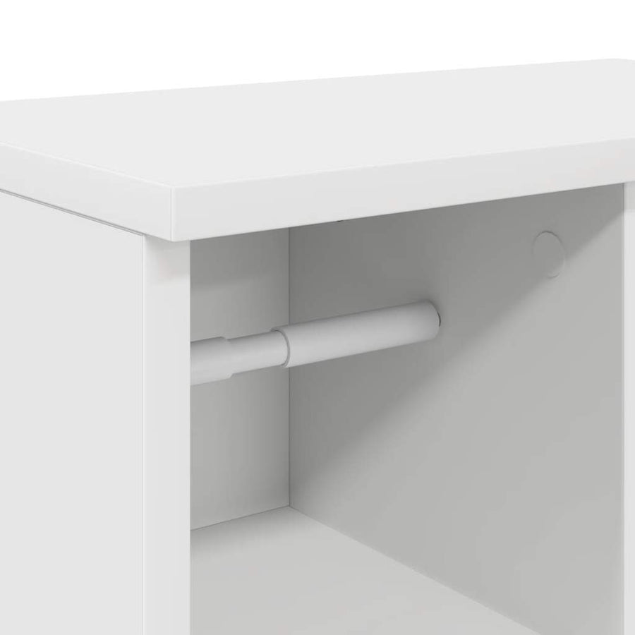 Badkamerkast met rolhouder 39x22x90 cm wit