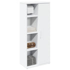 Bathroom cabinet with toilet roll holder 39x22x90 cm white