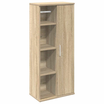 Badkamerkast met rolhouder 39x22x90 cm sonoma eikenkleurig