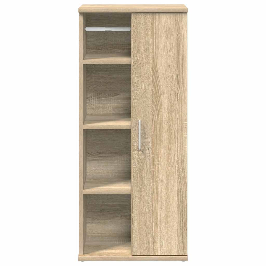 Badkamerkast met rolhouder 39x22x90 cm sonoma eikenkleurig