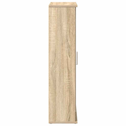 Badkamerkast met rolhouder 39x22x90 cm sonoma eikenkleurig