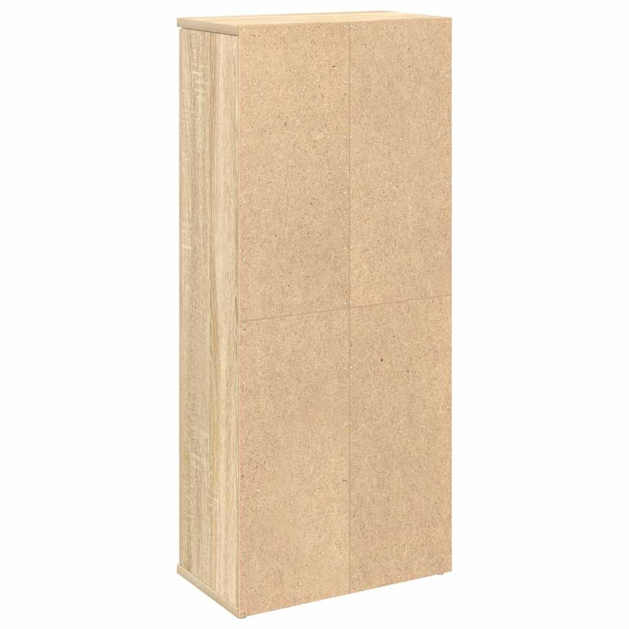 Badkamerkast met rolhouder 39x22x90 cm sonoma eikenkleurig