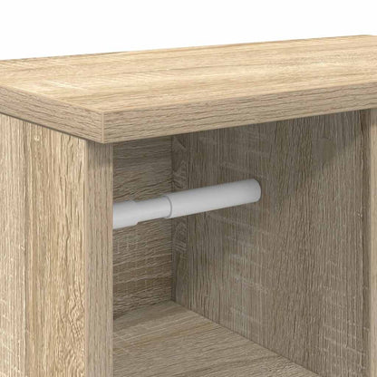 Badkamerkast met rolhouder 39x22x90 cm sonoma eikenkleurig