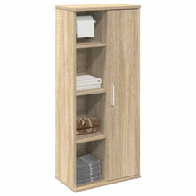 Badkamerkast met rolhouder 39x22x90 cm sonoma eikenkleurig