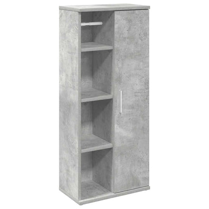 Badkamerkast met rolhouder 39x22x90 cm betongrijs