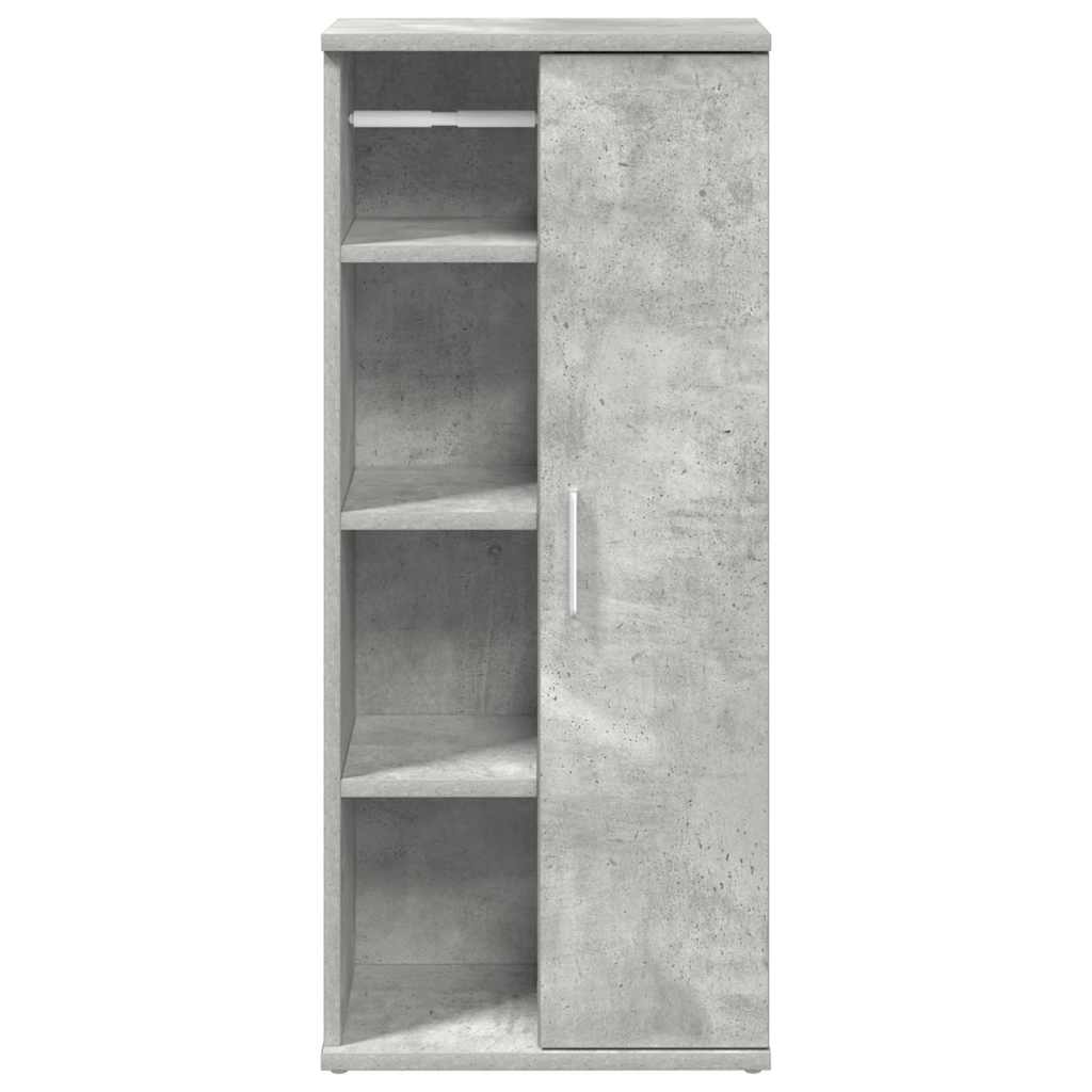 Badkamerkast met rolhouder 39x22x90 cm betongrijs