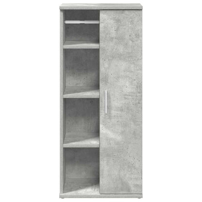 Badkamerkast met rolhouder 39x22x90 cm betongrijs