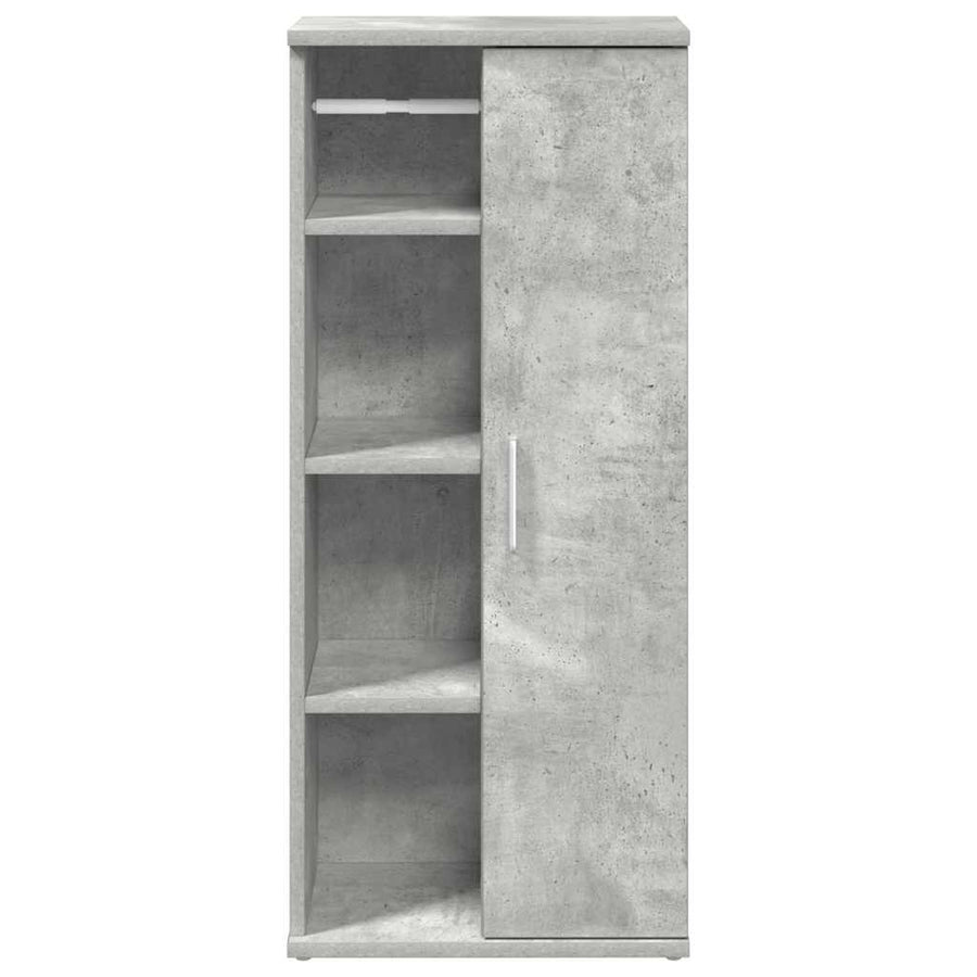 Badkamerkast met rolhouder 39x22x90 cm betongrijs