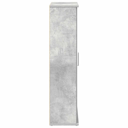 Badkamerkast met rolhouder 39x22x90 cm betongrijs
