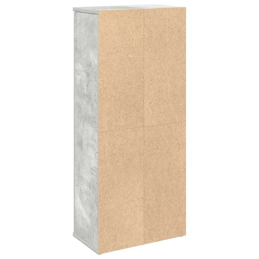 Badkamerkast met rolhouder 39x22x90 cm betongrijs