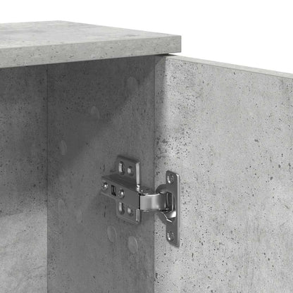 Badkamerkast met rolhouder 39x22x90 cm betongrijs