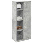 Bathroom cabinet with toilet roll holder 39x22x90 cm concrete grey