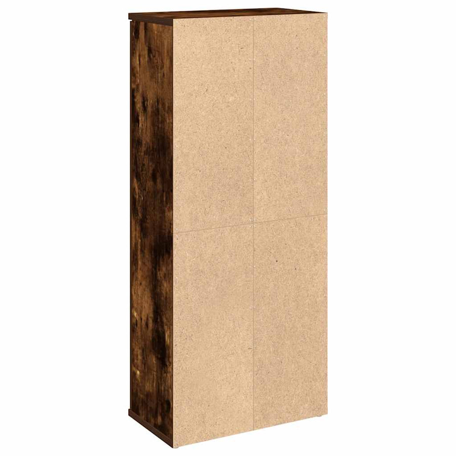 Badkamerkast met rolhouder 39x22x90 cm gerookt eikenkleurig