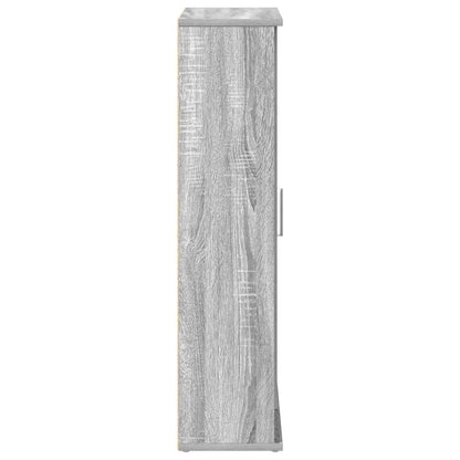 Badkamerkast met rolhouder 39x22x90 cm grijs sonoma eiken