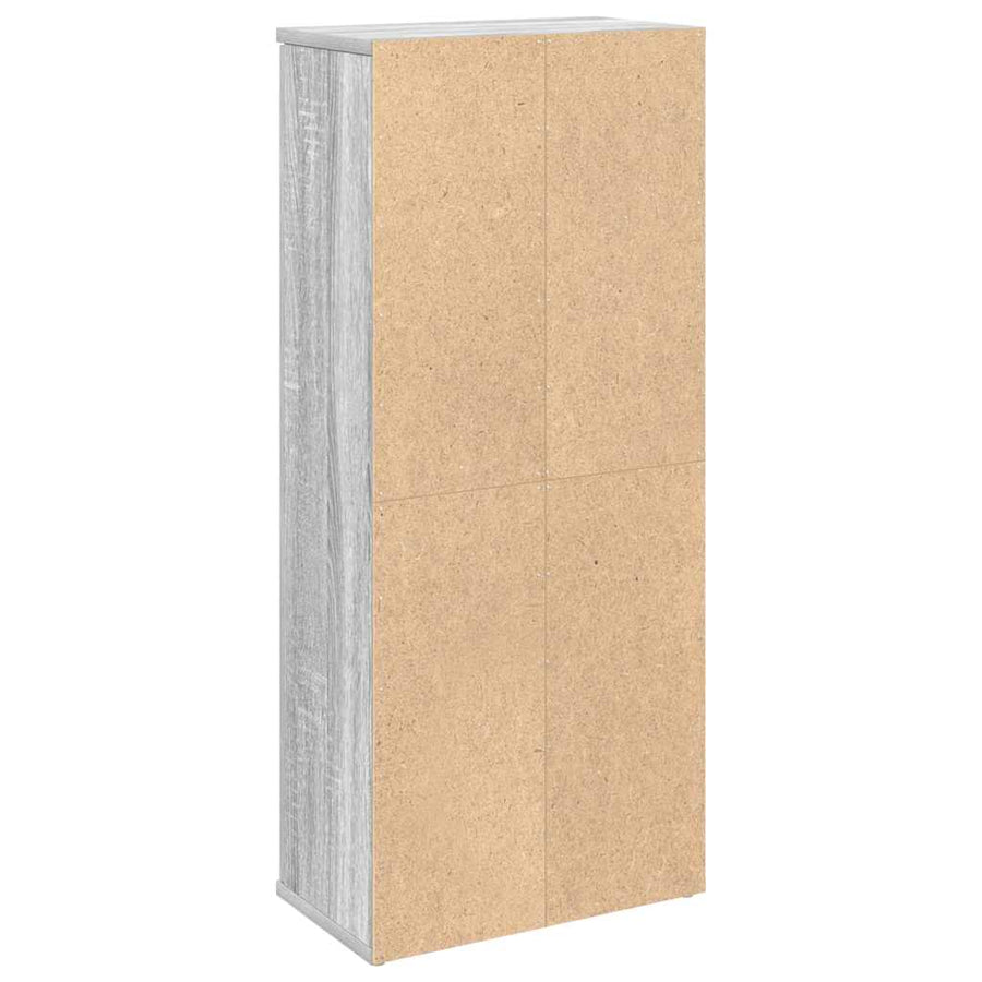 Badkamerkast met rolhouder 39x22x90 cm grijs sonoma eiken