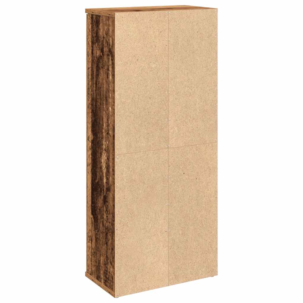 Badkamerkast met rolhouder 39x22x90 cm oud houtkleurig