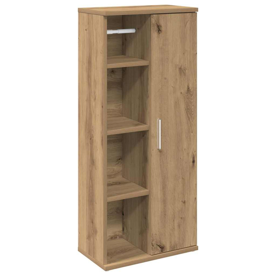 Badkamerkast Met Rolhouder 39X22X90 Cm Artisanaal Eikenkleur artisanaal eikenkleurig