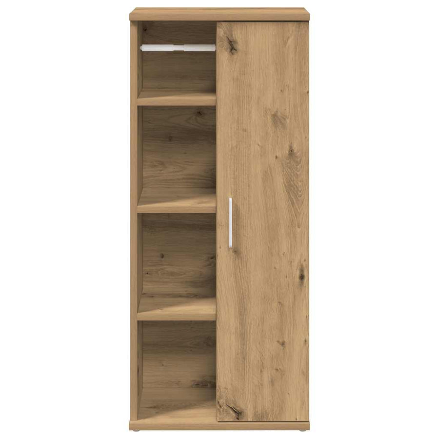 Badkamerkast Met Rolhouder 39X22X90 Cm Artisanaal Eikenkleur artisanaal eikenkleurig
