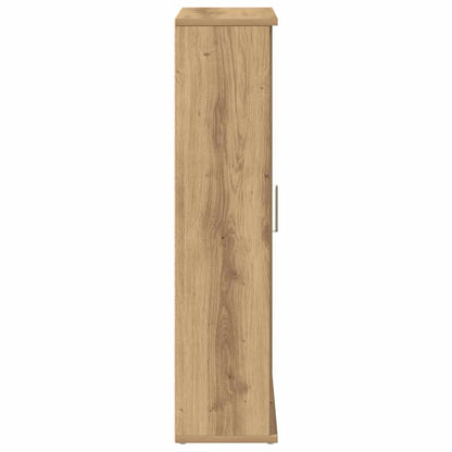 Badkamerkast Met Rolhouder 39X22X90 Cm Artisanaal Eikenkleur artisanaal eikenkleurig