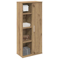Badkamerkast met rolhouder 39x22x90 cm artisanaal eikenkleur