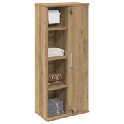 Badkamerkast 39x22x90 cm bewerkt hout eikenkleur