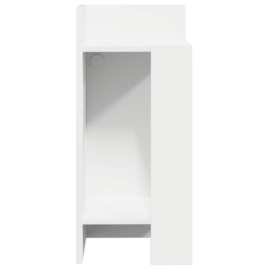 Bijzettafeltje met plank 25,5x27x60 cm wit