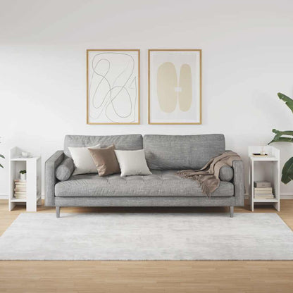 Bijzettafels 2 st met plank 25,5x27x60 cm wit